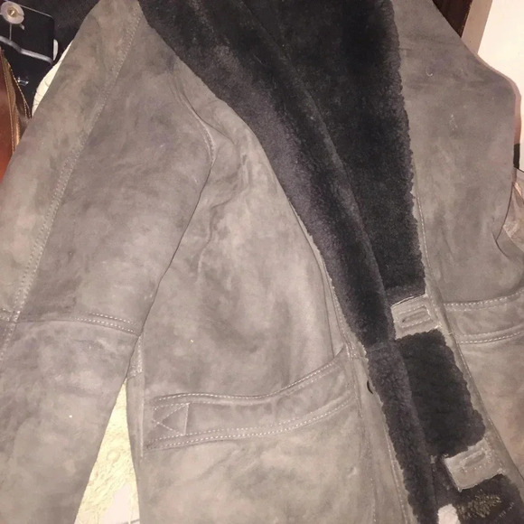 Lambs wool sheepskin mens coat - Picture 2 of 5